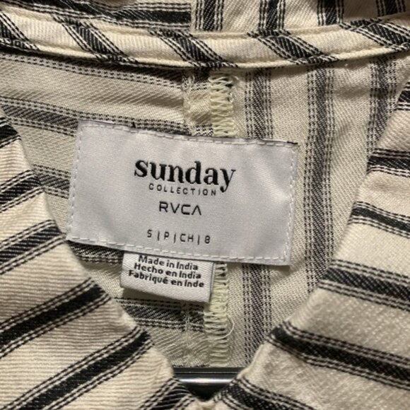 RVCA Sunday Collection stripe polo shirt US 8 NWT - Picture 3 of 5